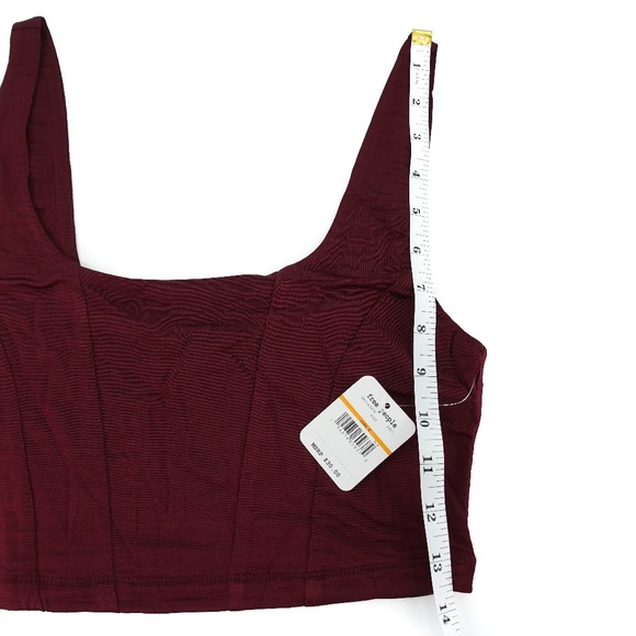 Free People Be Cool Brami Crop Top Tank Cami Acai - Picture 11 of 12